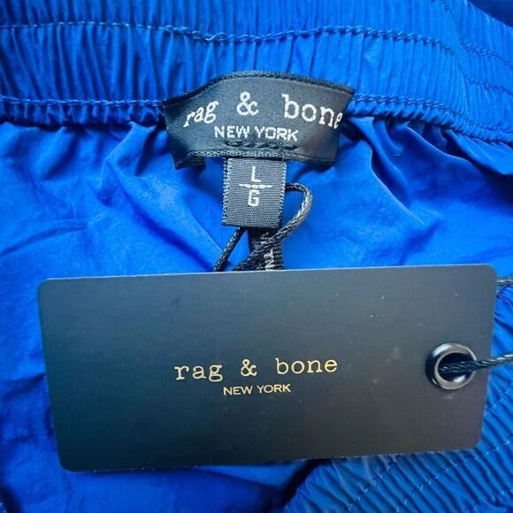RAG & BONE Penn Pull-On Shorts, Relaxed Fit, Size Large (14/16), Blue, NWT - Picture 10 of 11